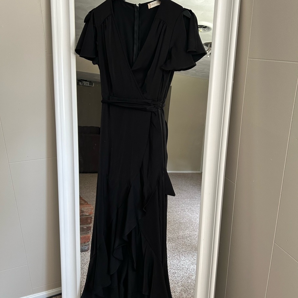 Short sleeve high low dress